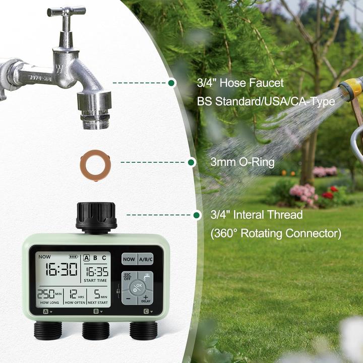Image du produit Crosofmi Bewässerungscomputer mit 3 Ausgängen (Ordinateur d'irrigation)