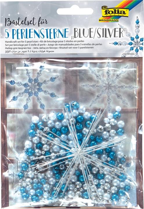 Silber, Perlmutt, Blau