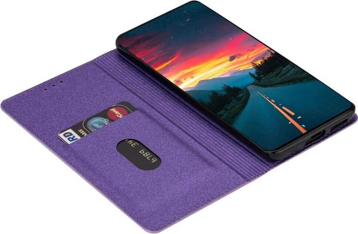 Actual product image Cover-Discount Galaxy A14 - Flip Case Glitter purple (Samsung Galaxy A14)