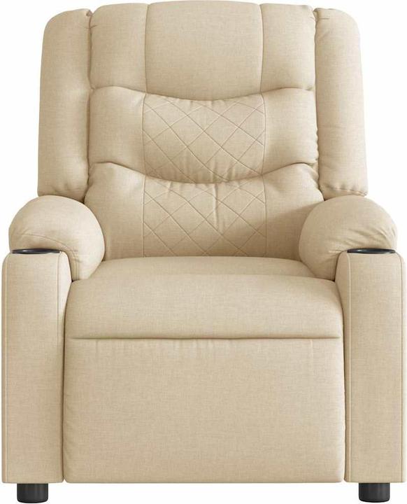 Actual product image vidaXL Massage chair electric cream fabric