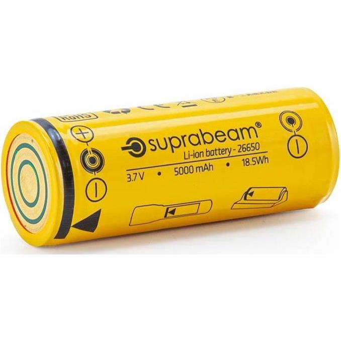 Suprabeam, Accessori per torcia, Li-Ion 5000 mAh, batteria 26650 per Q7xr