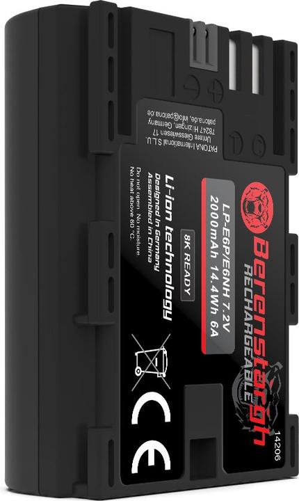 Image du produit Berenstargh Akku LP-E6P für Canon R5 Mark II R6 Mark II R7 R6 R5 R (Batterie de l'appareil photo)