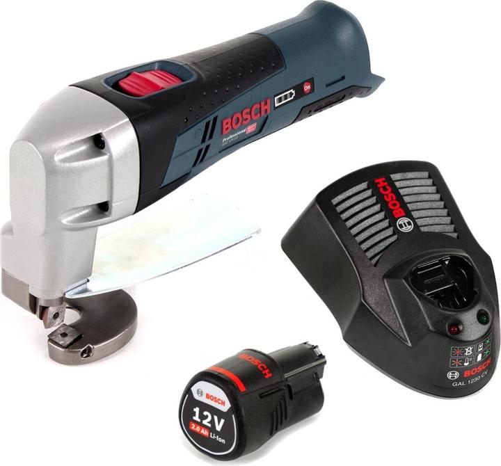 Actual product image Bosch Professional Bosch GSC 12 V-13 Battery Sheet Metal Shears L-Boxx ready + 1x Battery 2.0Ah + Charger