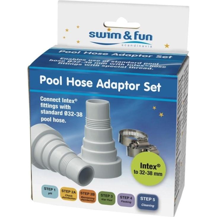 Swim-Fun, Pool Zubehör, Schlauchadapter-Set für Schwimmbecken (Intex)