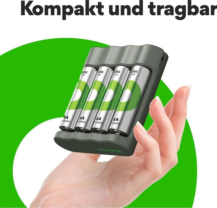 Actual product image GP Batteries Battery Recharger (1 pcs., AA, 2100 mAh, Battery + charger)