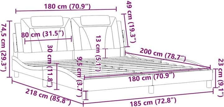 Image du produit vidaXL Bettgestell (180 x 200 cm)