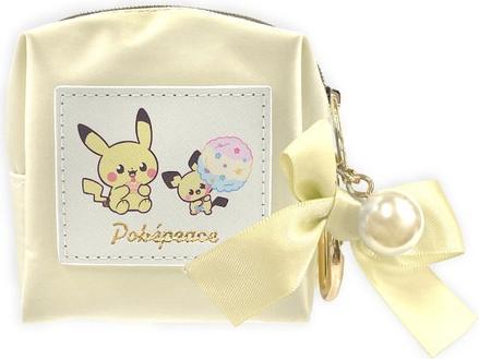 Actual product image Pokémon PokePeace Mini Pouch with Carabiner Pikachu & Pichu (Sweets Shop)
