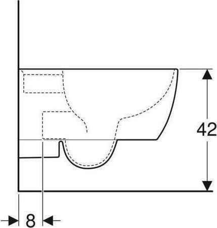 Actual product image Geberit Keramag / low-level WC iCon white wall-hung 204000000
