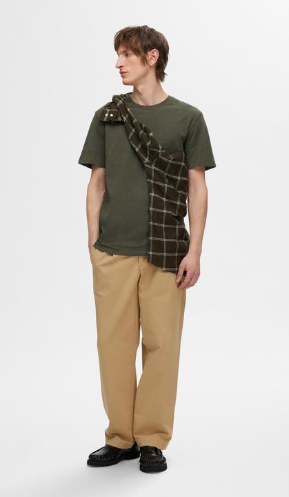 Image du produit Selected T-shirt en coton filé flamme (L)