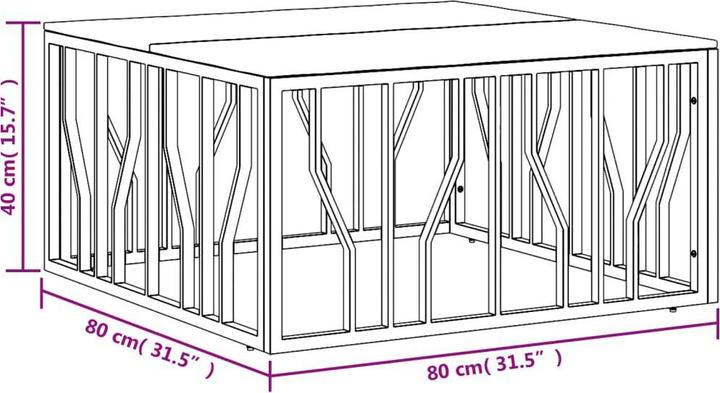 Immagine prodotto vidaXL Silbern (80 x 80 x 40 cm)