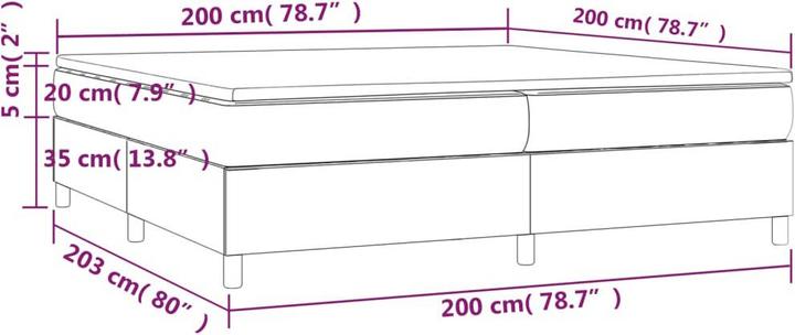 Actual product image vidaXL Boxspringbett (200 x 200 cm)