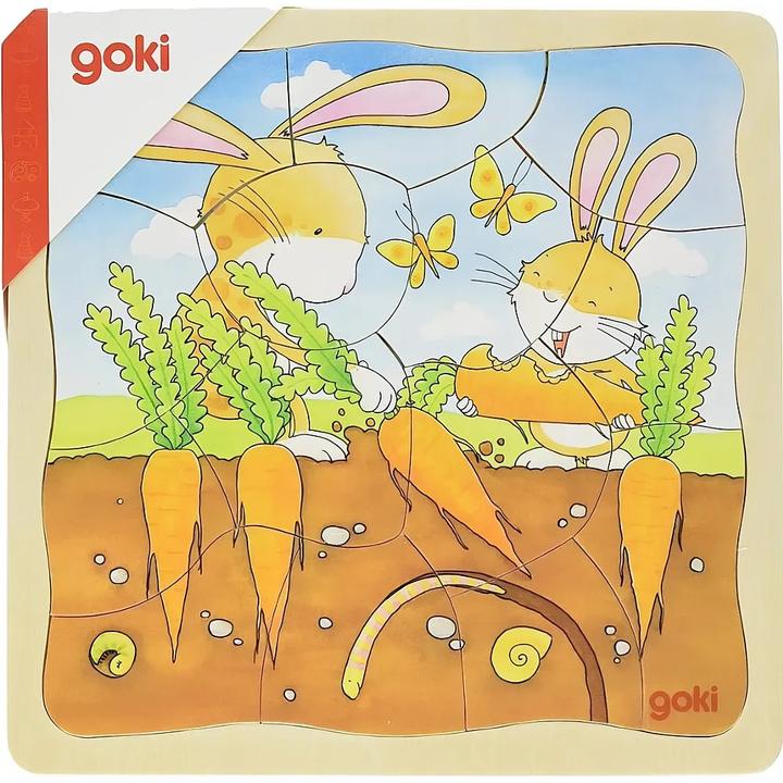 Produktbild Goki Holz Puzzle-Gemüsegarten (53 Teile)
