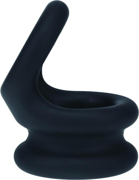 Actual product image Shots Wide Double O Silicone Cockring - S - Black (5 cm)