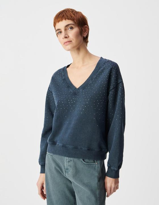 Image du produit Ikks Sweatshirt mit V-Ausschnitt und Strasssteinen (L)