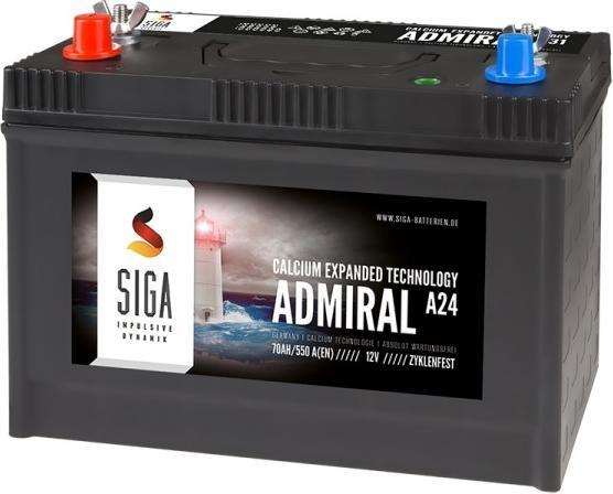 Actual product image Siga Admiral A24 (12 V, 70 Ah)