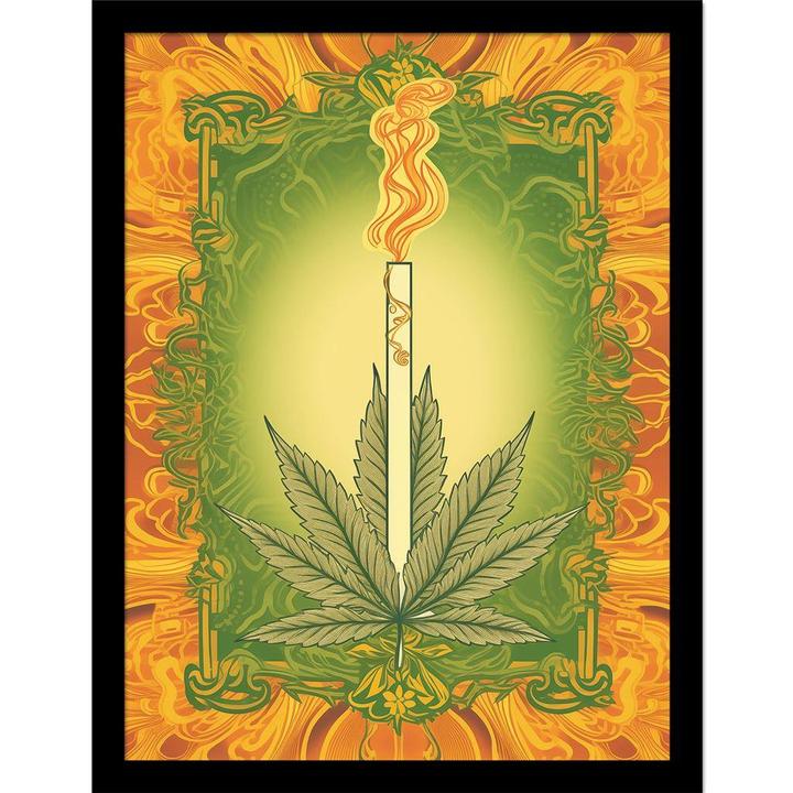 Produktbild Ada Ingram Gerahmtes Poster Psychedelic Sativa (40 x 30 cm)