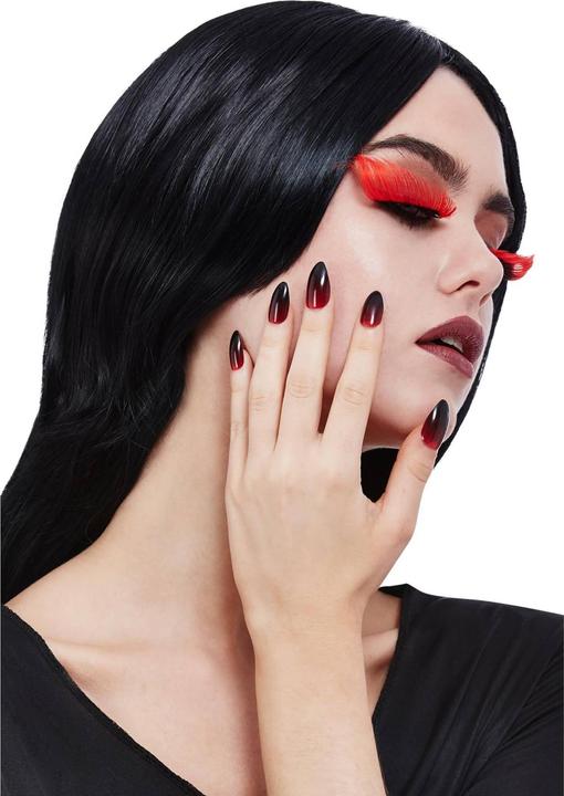 Actual product image Smiffys Make-Up FX Gothic Eyelash & Nails Set (Artificial eyelashes)