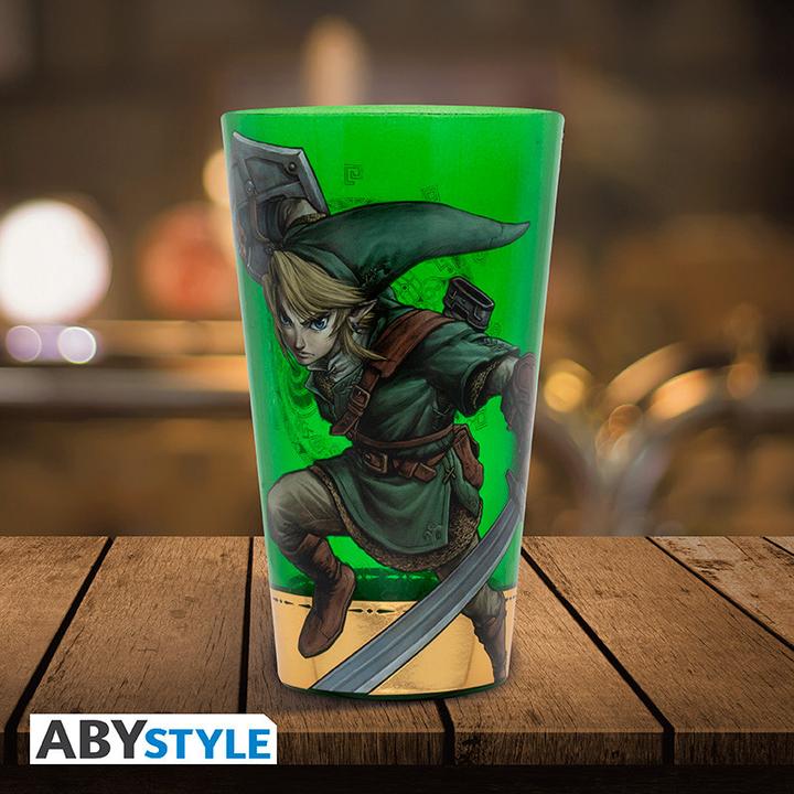 Actual product image ABYstyle The Legend of Zelda Premium Large Glass 400ml: Link (DSi XL)
