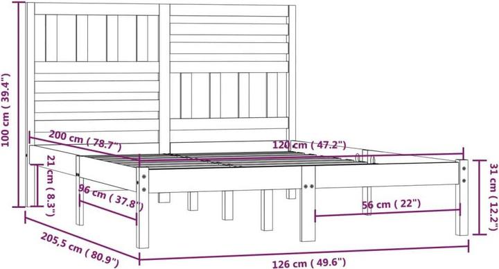 Image du produit vidaXL Bettrahmen (120 x 200 cm)