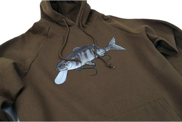 Immagine prodotto Stucki Fishing Because Fanatics Hoodie Olive (L)