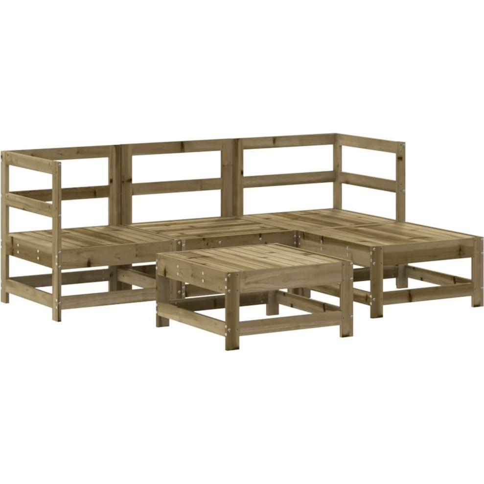 VidaXL, Gartenlounge, 5-tlg. Garten-Lounge-Set Kiefernholz Imprägniert,Material