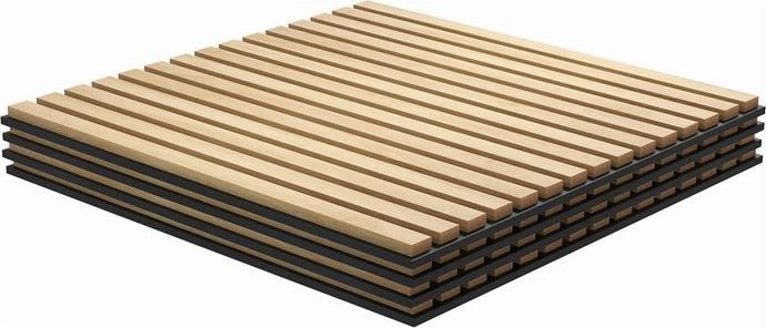 Immagine prodotto Swisshandel24 Akustikpaneele 4 Stück 60 x 60 cm 3D Wandpaneele, Akustikplatten für Wohnzimmer (1 pz.)
