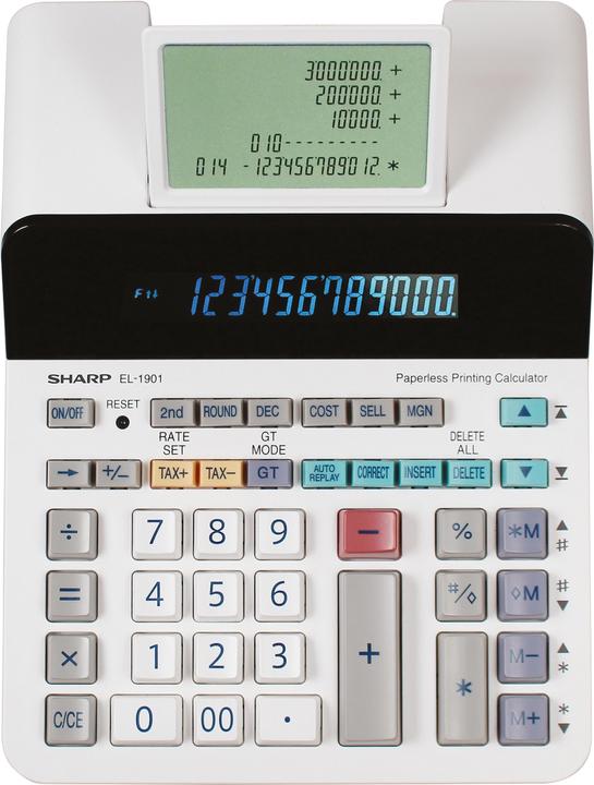 Actual product image Sharp Displaying desktop calculator (Electrical connection)