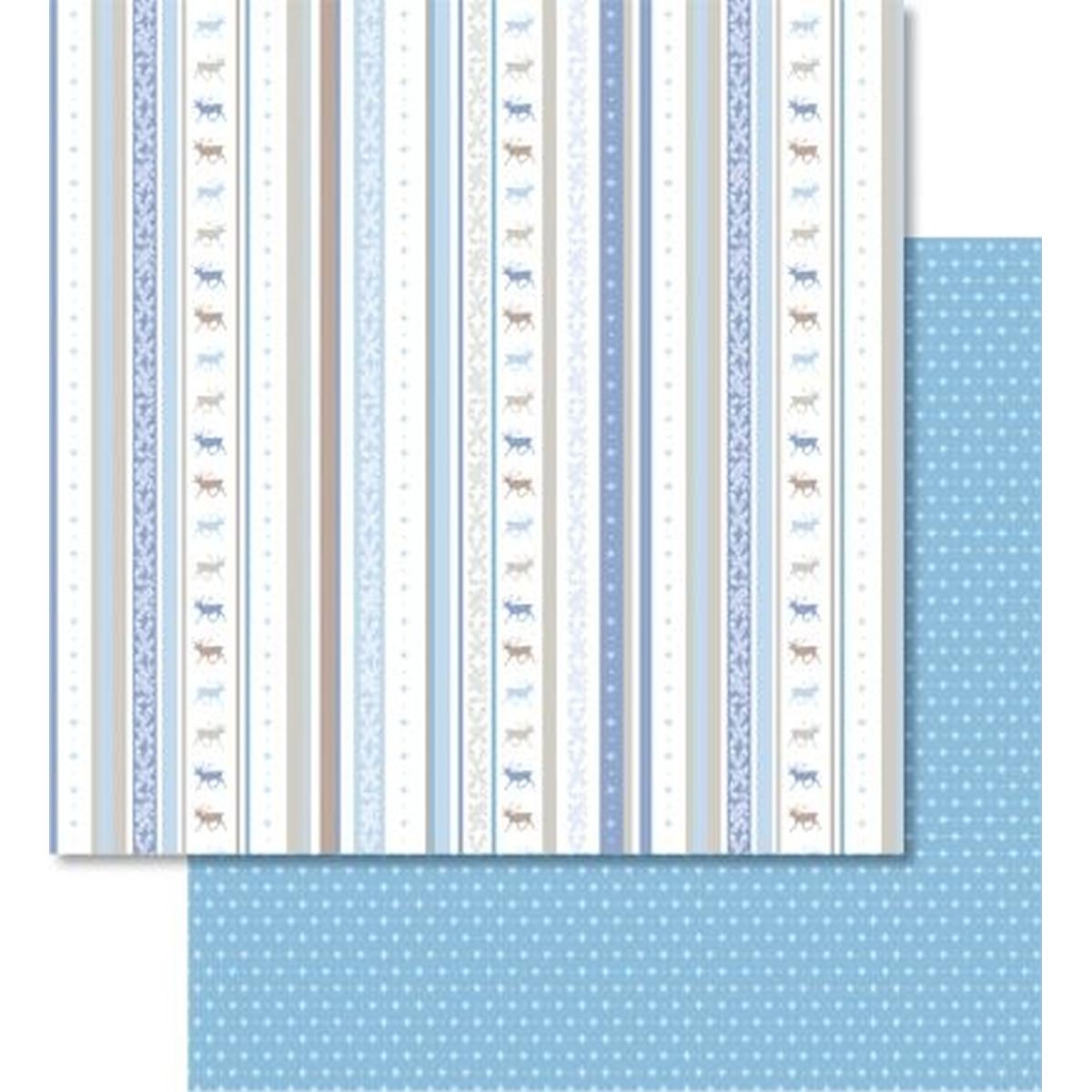 Ursus, Bastelpapier, Scrapbook Paper Classic Christmas blau/braun12x12 Zoll VE=5 Blatt Motiv 4 (5 x)