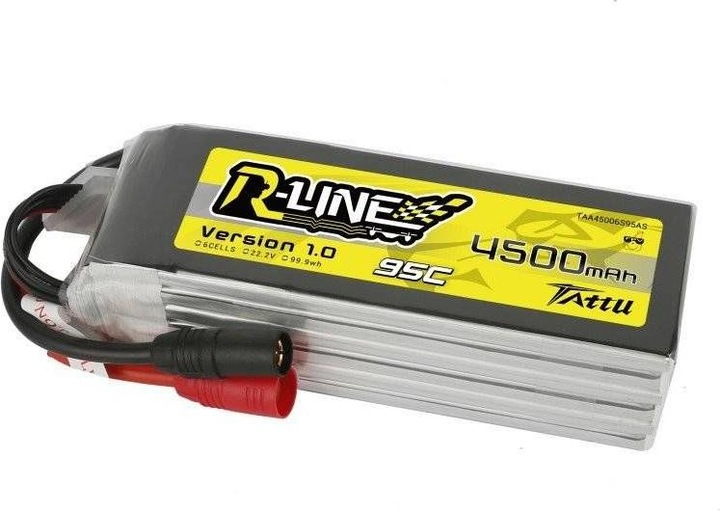 Immagine prodotto Gens Ace Pacchetto LiPo Tattu 4500mAh 22.2V 95C 6S1P (XT90) (22.20 V, 4500 mAh)