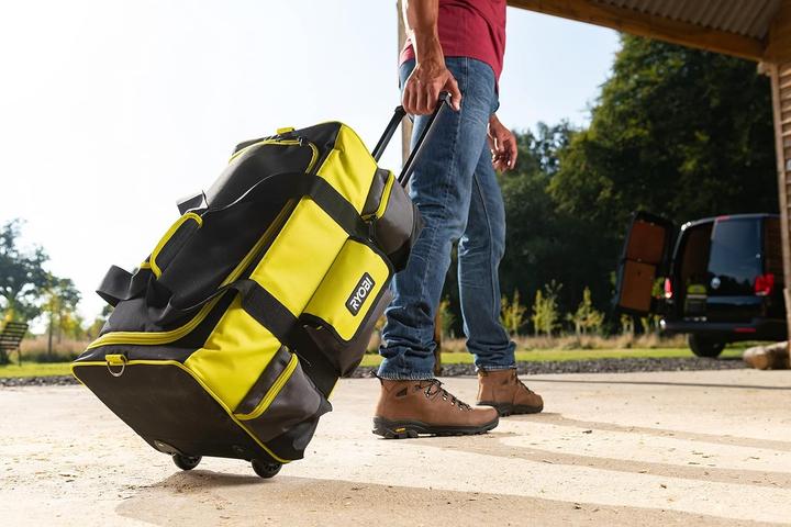 Actual product image Ryobi Large tool bag on wheels