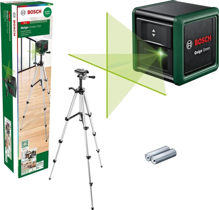 Bosch Home & Garden Kreuzlinien-Laser Quigo Green Set