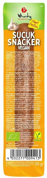 Image du produit Wheaty Sucuk Snacker VEGAN Bio (30 g)