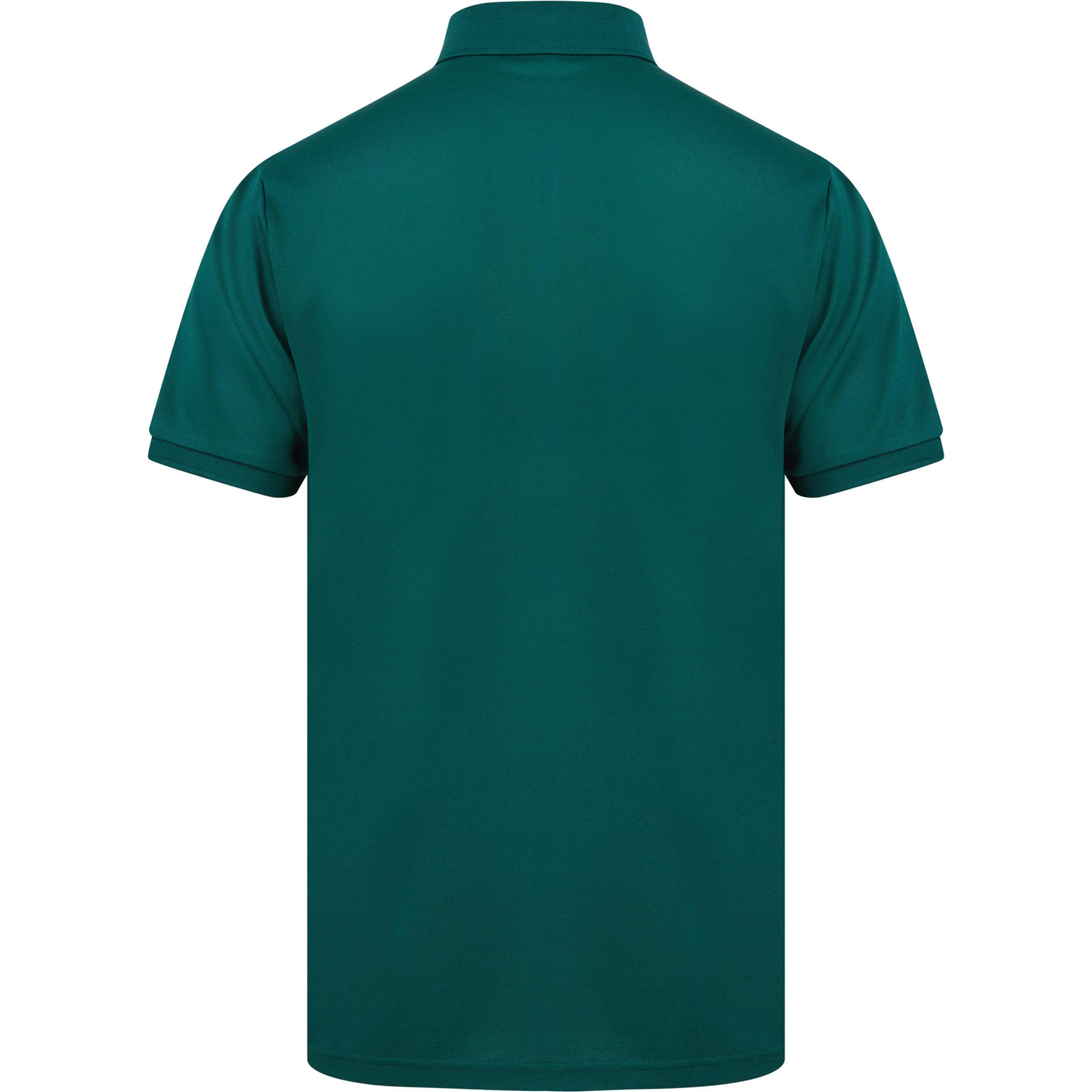 Henbury, Herren, Shirt, Polo-Shirt aus recyceltem Polyester, Grün, (XL)