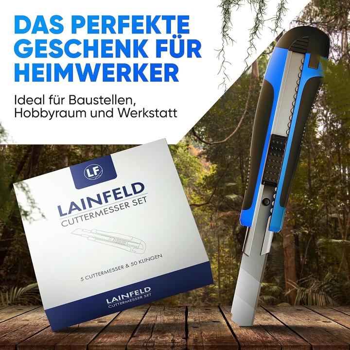 Produktbild ‎Lainfeld 5 Teppichmesser mit 50 Klingen (Cutter)
