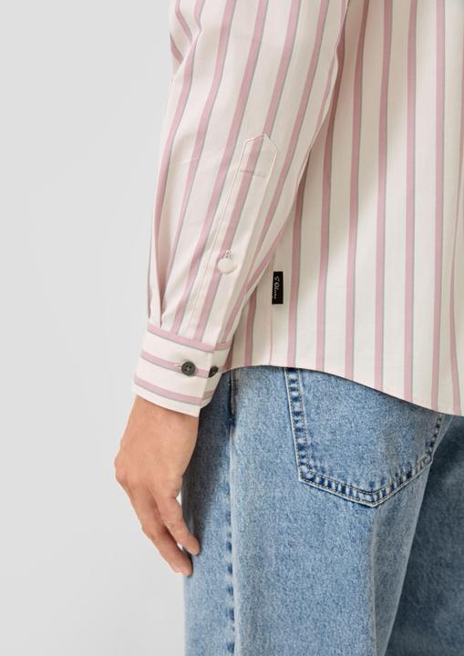 Immagine prodotto s.Oliver Hemd Regular Fit: Gestreiftes Langarmhemd mit Kentkragen (S)