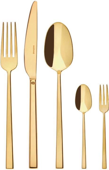Rosenthal Cutlery 60 pcs. Rock stainless steel/PVD gold (60 pcs., Cutlery set)