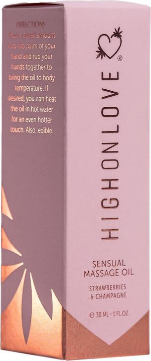Produktbild High on Love massage oil strawberries and champagne mini 30 ml (30 ml)
