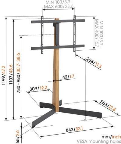 Immagine prodotto Vogels TVS 3695 (Vari, 77", 50 kg)