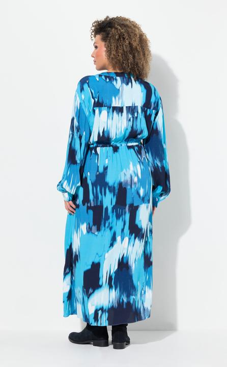 Produktbild Ulla Popken Maxikleid, Krepp, Oversized, Tunika-Ausschnitt, Langarm (42, 44)