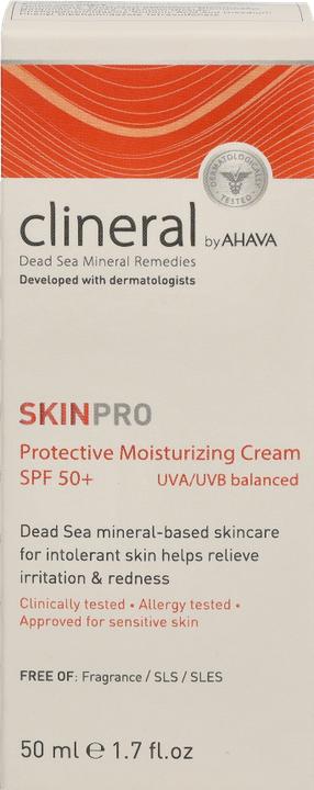 Actual product image Ahava CLINERAL Protective Moisturizing Cream SPF50 (Sun cream face, SPF 50, 50 ml, 50 g)
