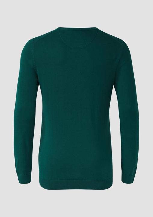 Actual product image s.Oliver Strickpullover Baumwollpullover mit Logo-Stickerei (XXL)