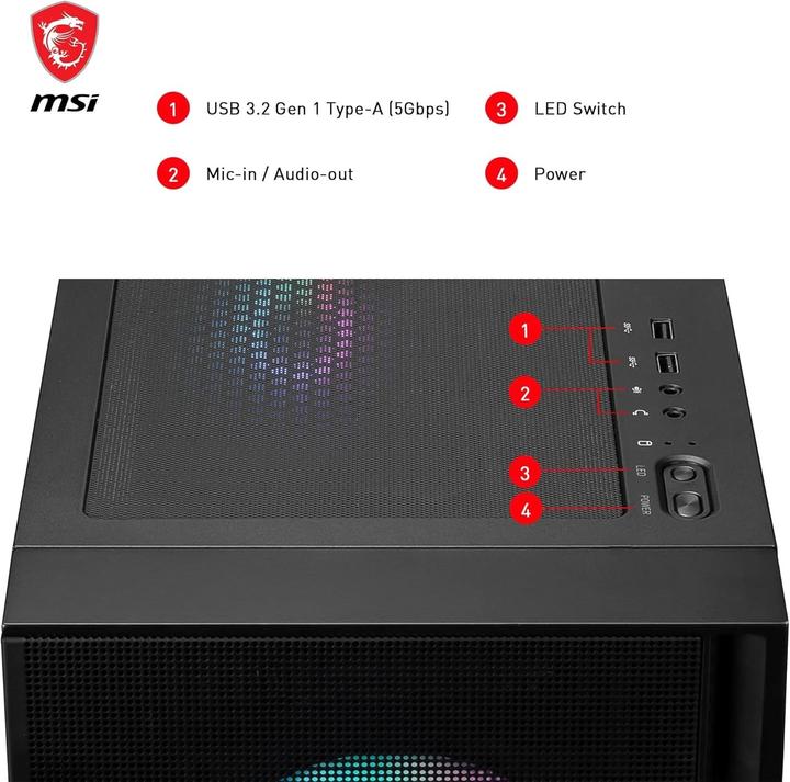 Actual product image MSI GEH Midi MAG Forge 320R Airflow (ATX, mATX, Mini-ITX)