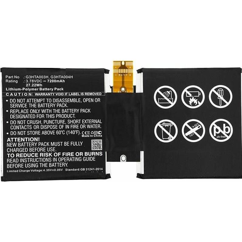 CoreParts Battery for Microsoft Mobile (7270 mAh), Notebook Akku, Schwarz