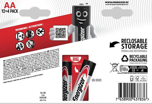 Produktbild Energizer Max Alkaline (16 Stk., AA, 2700 mAh)