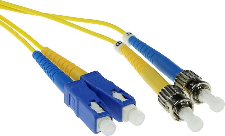 Actual product image SC-ST 9/125um OS1 Duplex 10.00m 10m SC ST Yellow Fiber Optic Cable (CAT6, 10 m)