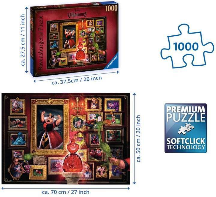 Immagine prodotto Ravensburger Disney Villainous: Regina di Cuori (1000 pezzi)