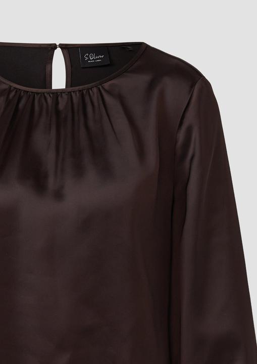 Immagine prodotto s.Oliver Bluse Satin-Bluse mit Binde-Detail am Saum (46)