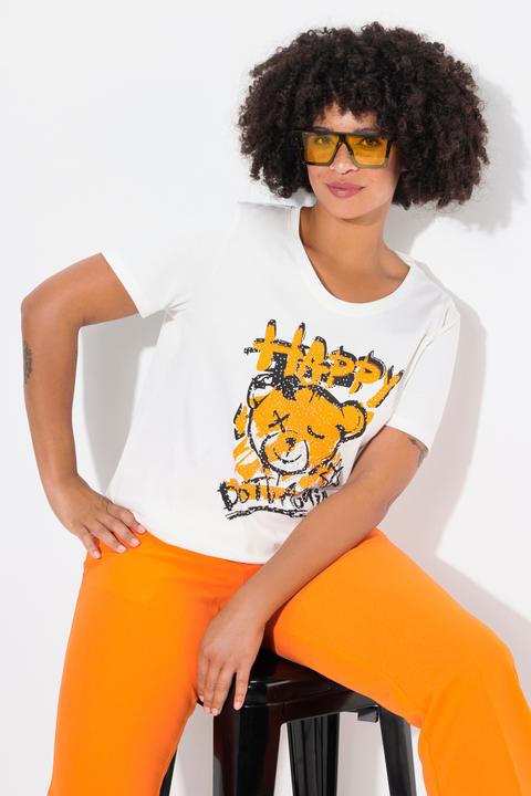 Produktbild Angel of Style T-Shirt, Boxy Fit, Teddy-Motiv, Halbarm (46)