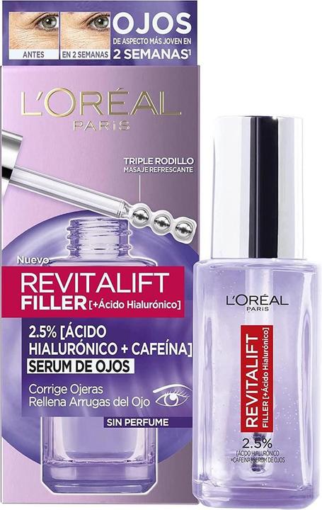 Produktbild L'Oréal Paris REVITALIFT FILLER sérum de ojos 20 ml (Augenpflege Serum, 20 ml, Tag + Nacht)