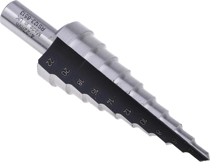 Produktbild RS PRO 4-22mm HSS step drill 10mm shank (4-22 Millimeter)